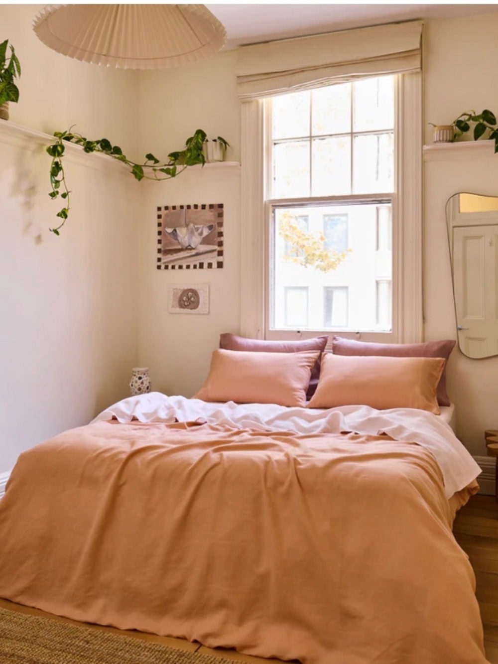 NWT Bed Threads 100% Flax Linen Bedding Set Terracotta Rosewater Lavender Duvet